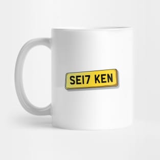 SE17 KEN Kennington Number Plate Mug